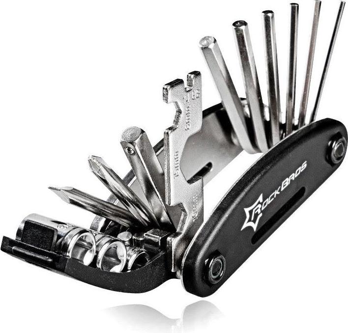 Rockbros GJ1601 16-in-1 multi-tool for bicycle repair - black