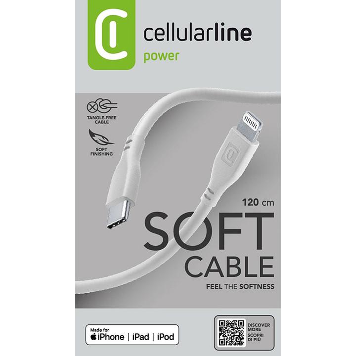 Actual product image Cellularline Soft 1.2 m Grey (1.20 m, USB 3.2 Gen 2)
