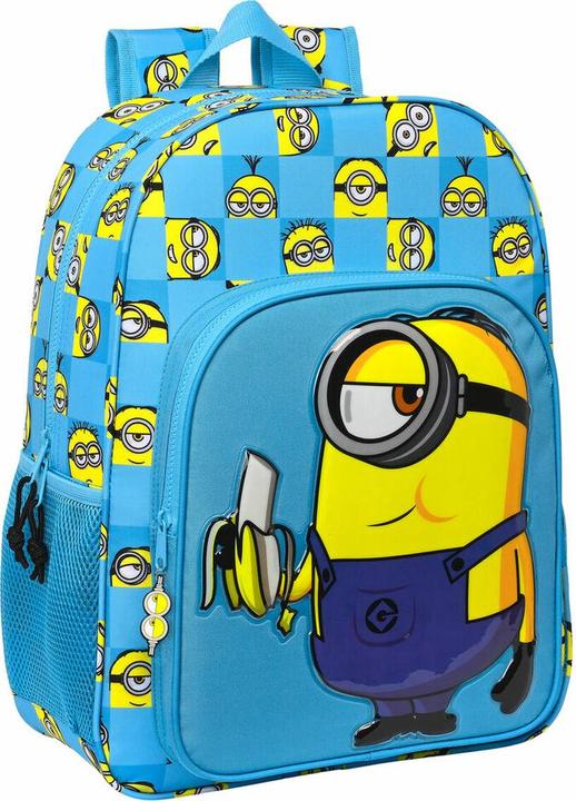 Minions Schulrucksack Minionstatic Blau (33 x 42 x 14 cm) (14 l)