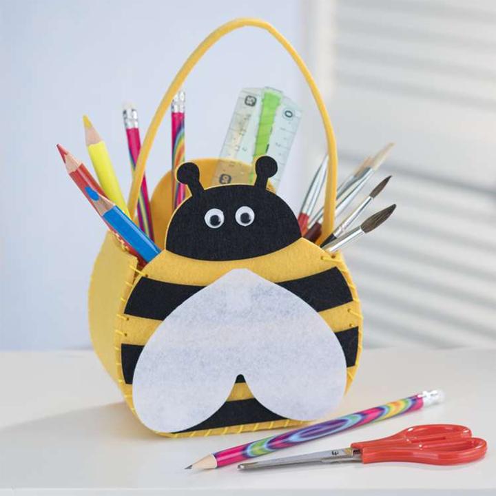 Produktbild Glorex DIY Filz Tasche, Biene 15x13x8cm