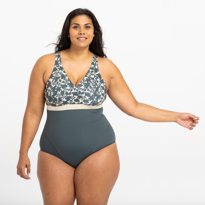 Nabaiji Badeanzug Damen Mia Palm beige/khaki. Körbchengrösse D/E (46)