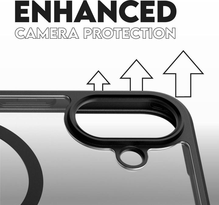 Produktbild PanzerGlass CARE by ® Flagship Case Transparent Urban Combat m. Schwarz Rahmen & MagSafe iPhone '24 6 (Apple iPhone 16 Plus)