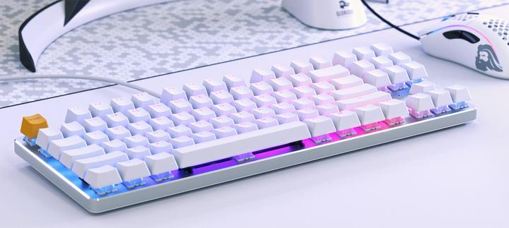 Produktbild Glorious PC Gaming Race PC Gaming Race GMMK Full Size White Ice Edition - Gateron-Brown, USA-Layout (US, Kabelgebunden)