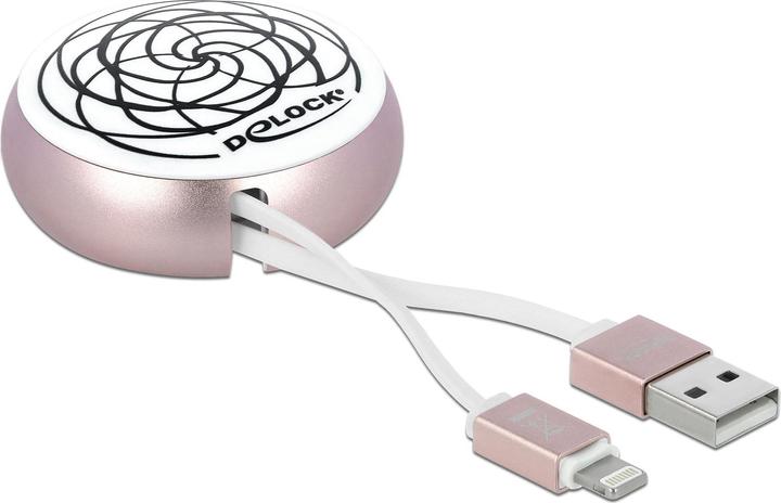 Delock Câble USB 2.0 USB-A - Foudre avec fonction Autoroll (0.92 m, USB 2.0)