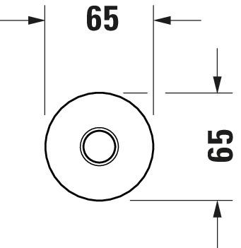 Actual product image Duravit Ceiling connection rd Ros 200mm Connection size DN 15 chrome