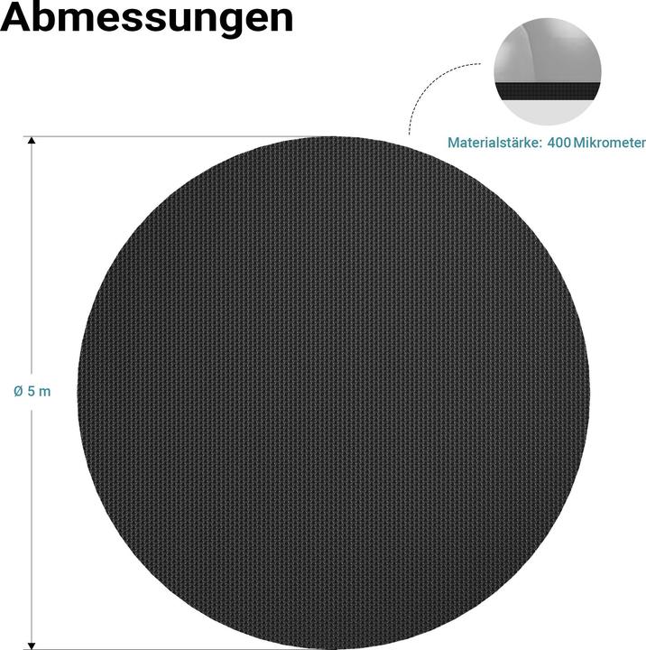 Immagine prodotto Wiltec Copertura per riscaldamento solare della piscina Copertura per piscina Foglio di protezione per