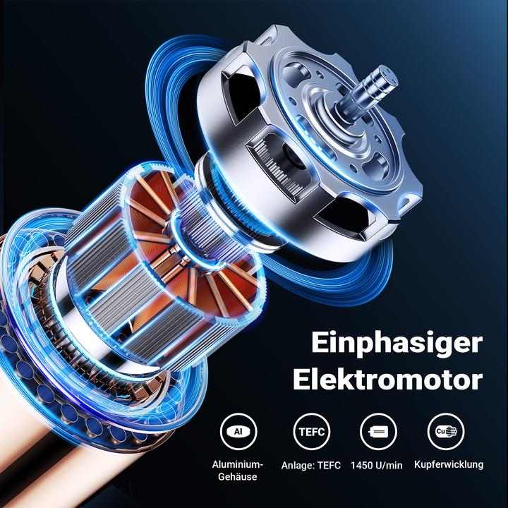 Produktbild Wiltec Elektromotor 1-phasig 4-polig Elektro Motor 1,5kW Einphasenmotor Motor