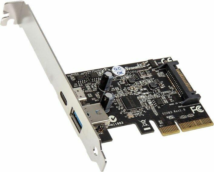 Actual product image Silverstone PCI Express Card SST-ECU03 USB 3.1 (Type A+C)