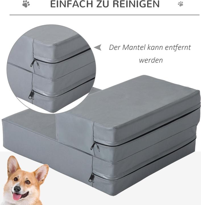 Image du produit PawHut Escalier pour chien pliable (Chien, Lavable)