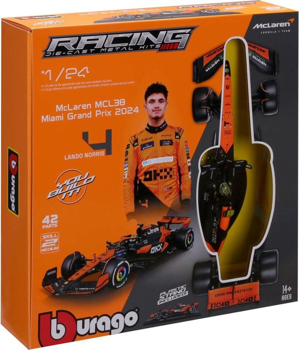 Immagine prodotto Bburago McLaren F1 MCL38 1/24 Kit Norris 2024