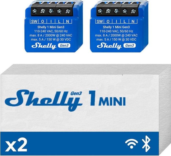 Immagine prodotto Shelly 1 Mini Gen3 x2 (Attuatore dell'interruttore)