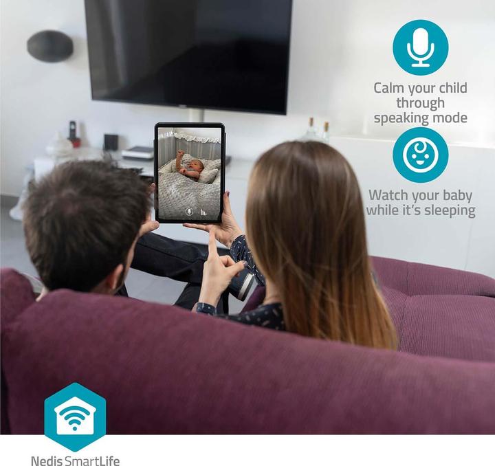 Produktbild Nedis SmartLife Innenkamera | Wi-Fi | 3MP Full HD 1296p | Cloud Storage (optional) / microSD (not en (2304 x 1296 Pixels)