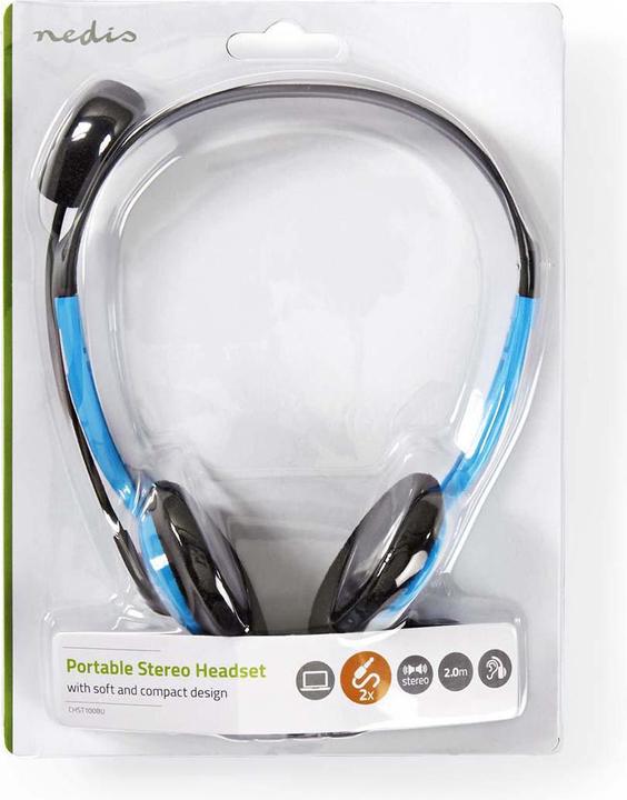 Produktbild Nedis Kopfhörer für PC Kopfband 2 Stecker 3,5 mm (Kabellos)