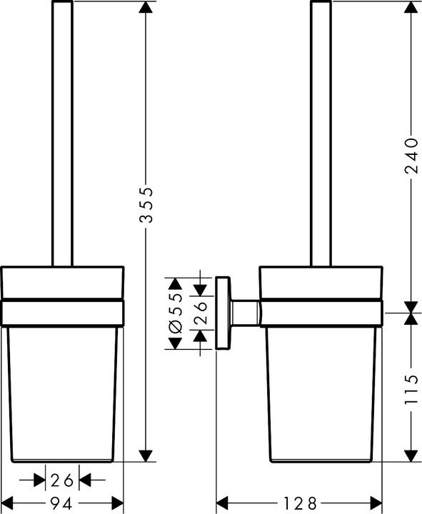 Produktbild hansgrohe Logis Universal Toilettenbürstenhalter Wandmontage