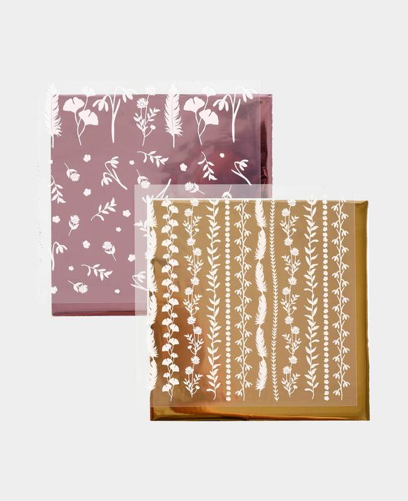 Produktbild Creativ Company Folie Transferblatt 15 x 15 cm, 2 Stück, Bordeaux/Gold (2 x)