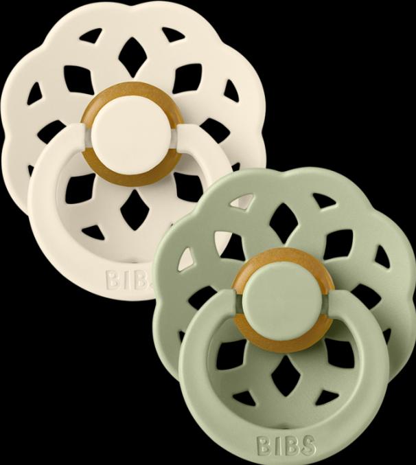 Image du produit Bibs Bohème tétine en latex (taille 2, 6-18 mois), Ivory/Sage (2 x, 6 - 18 M.)