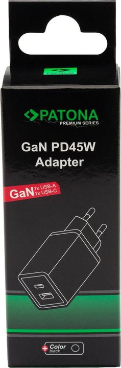 Image du produit Patona GAN PD 45W USB-C + A Noir (45 W)