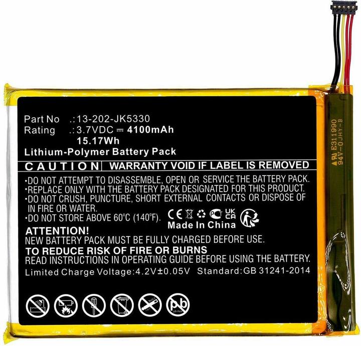 Immagine prodotto CoreParts Batteria 3,7V 4100mAh 15,17Wh (4100 mAh)