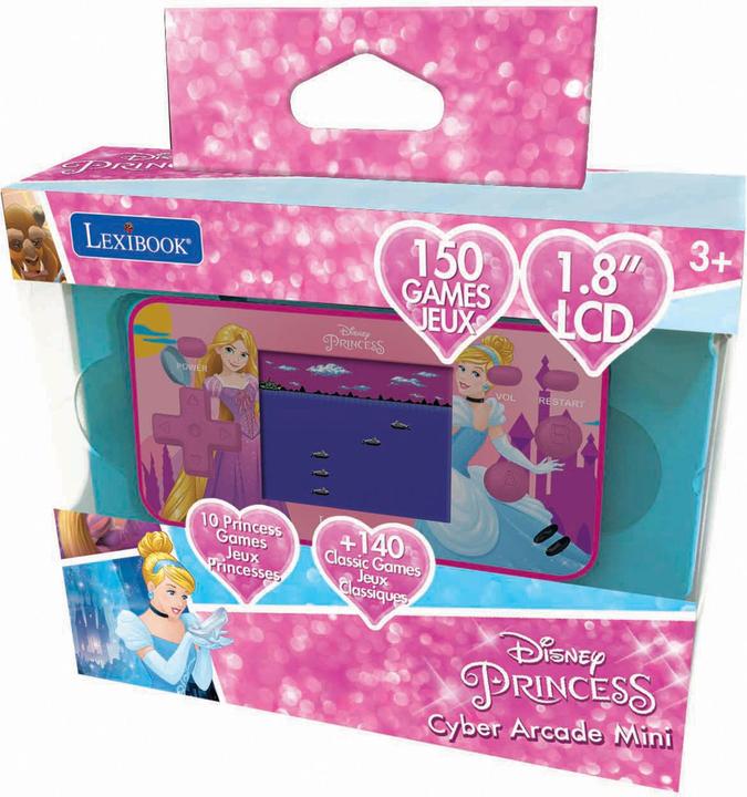 Actual product image Lexibook Disney Princess Cyber Arcade Pocket Game Console Display 1.8 Inch 150 Games 10 Disney Princess