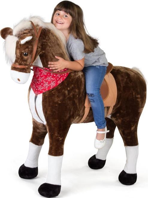 Produktbild Besttoy Plüschpferd XXL mit Sound - dunkelbraun - stehend ca. 113 cm