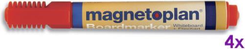 Image du produit Magnetoplan Tableau et marqueurs pour tableau de papier (Rouge, 3 mm, 4 x)