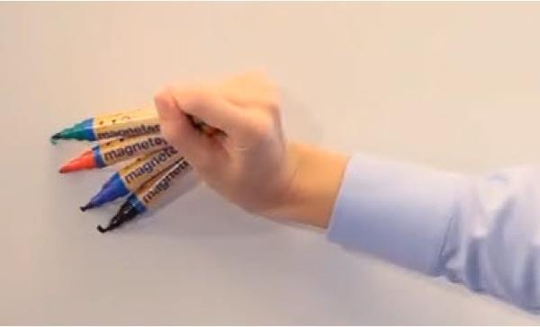 Immagine prodotto Magnetoplan Lavagna e pennarelli per lavagna a fogli mobili (Blu, 3 mm, 4 x)