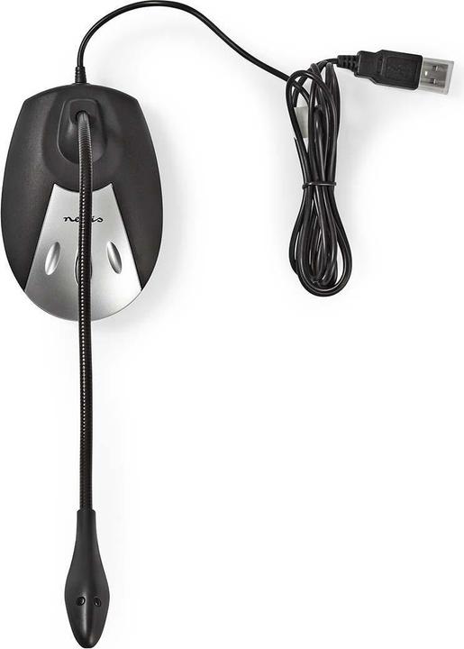 Actual product image Nedis Microphone for use with: Desktop/Notebook Wired USB-A Male On/Off Switch Headphone Output
