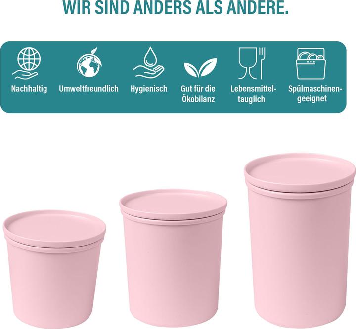 Actual product image Awave Food storage container 500 ml, with rPET, rosé (0.50 l)