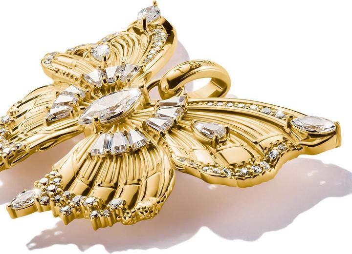 Produktbild Thomas Sabo PE984-414-14 Anhänger butterfly mit Steinen vergoldet Damen (Sterling Silber 925)