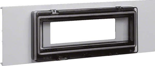 Produktbild Hager TEH R8234 7035 GerÃ¤teblende mit Klappe zu BR70170 lgr