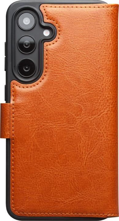 Actual product image QiAlino Hülle Flip mit magnetischem Verschluss Hellbraun (Samsung Galaxy S25)