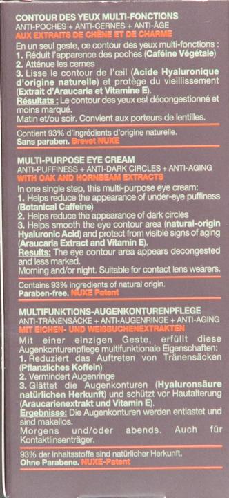 Image du produit Nuxe Soin multifonctionnel pour le contour des yeux des hommes (Crème, 15 ml, Journée)