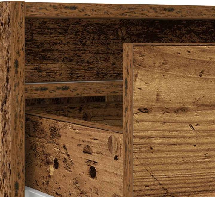 Produktbild VidaXL TV-Schrank mit LED-Leuchten Altholz-Optik 100x35,5x25 cm HiFi-Schrank