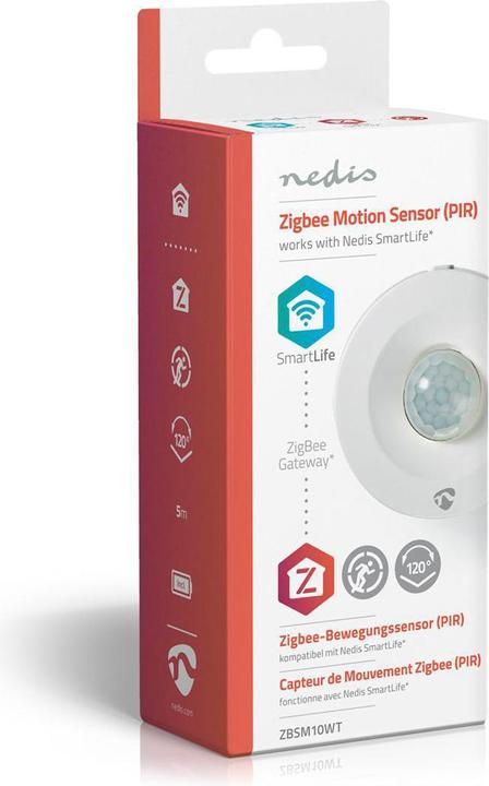 Produktbild Nedis Smart-PIR-Bewegungssensor | Zigbee | Batterie inbegriffen (5 m)