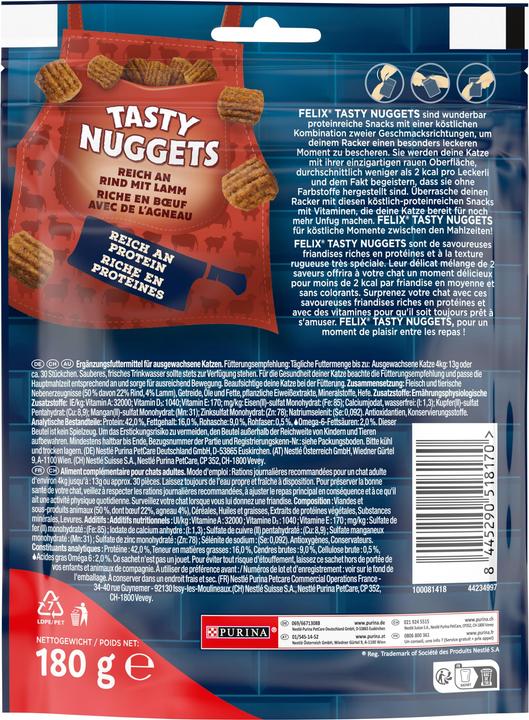 Immagine prodotto Felix tasty nuggets carne (Adulto, 1 pz., 190 g)