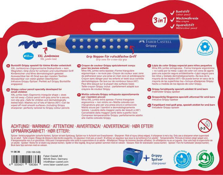 Actual product image Faber-Castell Farbstiftetui Grippy 10 Stück sortiert