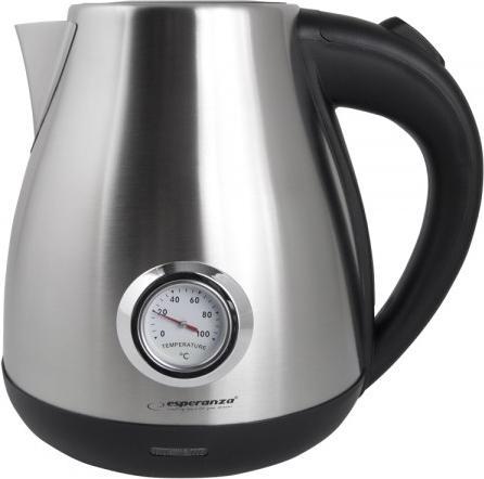 Produktbild Esperanza EKK029 Electric kettle with a thermometer 1.7 L 2200 W Inox (1.70 l, EU-Stecker)