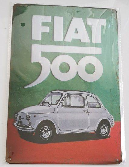 Actual product image Nostalgic-Art Merchandising Fiat 500 sign 15 x 20 cm, metal (15 x 20 cm)