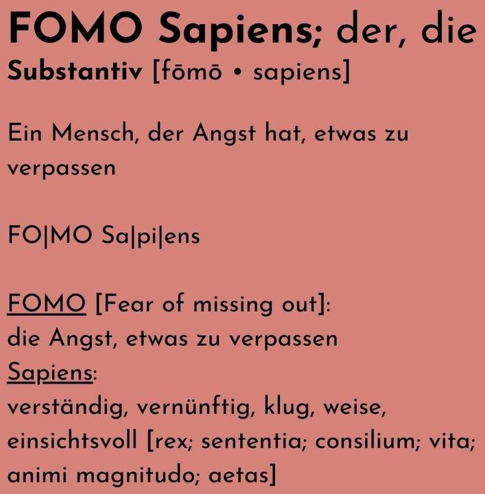 Actual product image FOMO Sapiens - Verpassen wir die heile Welt? (German, Valerie Huber, 2025)