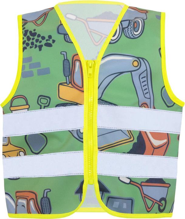 Actual product image Korntex Kinder Warnweste Action „Working Heroes“ - CO2 Neutral - Hellgrün/Baustelle - XS (XS)