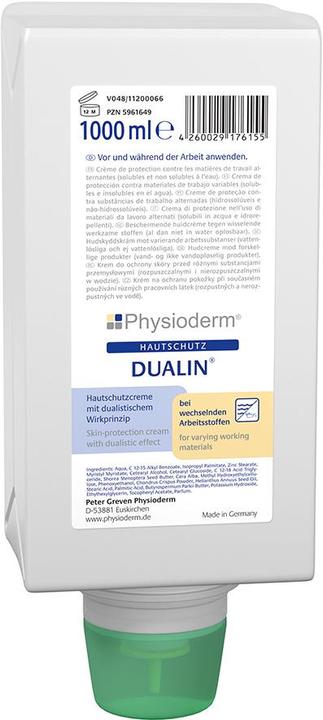 PGP Physioderm Dualin skin protection cream 1000 ml folding bottle (1000 ml)