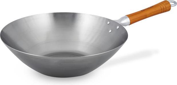Productafbeelding Ken Hom WOK CLASSIC CARBON, Rond, Wok/Stir-fry pan, Roestvrij staal, Koolstofstaal, Keramisch, Gas, Ha (32 cm, Wokpan, Koolstofstaal)
