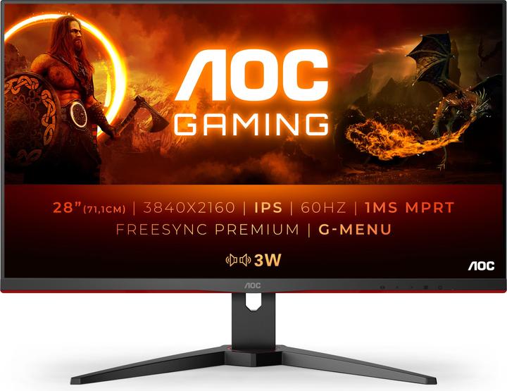 Produktbild AOC U28G2AE/BK (3840 x 2160 Pixel, 28")