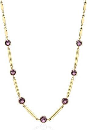 Brosway Affinity BFF159 Decent Purple Crystal Gold Plated Necklace