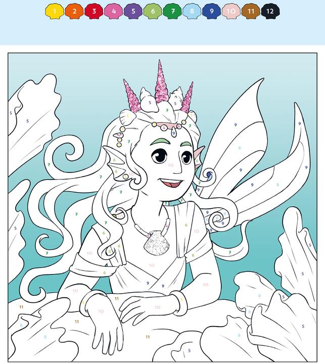 Image du produit Topp Livre de coloriage Peinture par numéros Sirènes