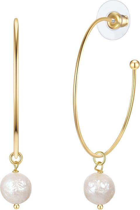 Produktbild Yokoamii Damen Perlen-Creolen - 36356 (Messing)