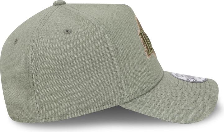 Produktbild New Era A-Frame Trucker Leinen Cap - Los Angeles Lakers oliv (One Size)