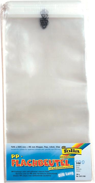 Produktbild Folia Flachbeutel PP 125x225x45 klar (100 x)