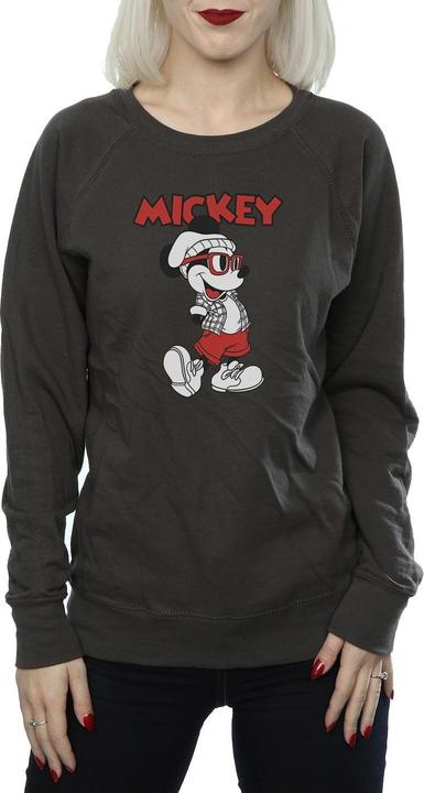 Actual product image Disney Womens/Ladies Mickey Mouse Hipster Sweatshirt (XS)