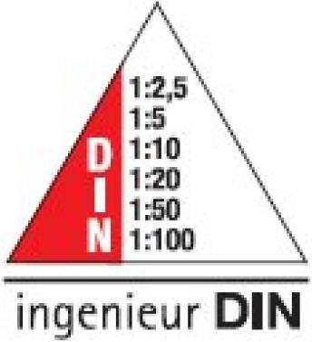 Actual product image Rumold Aluminium triangular ruler 30cm (300 mm)